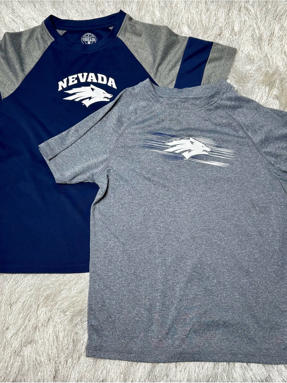 Rivalry Threads Nevada Wolfpack Navy and Gray Athletic Tee Pair